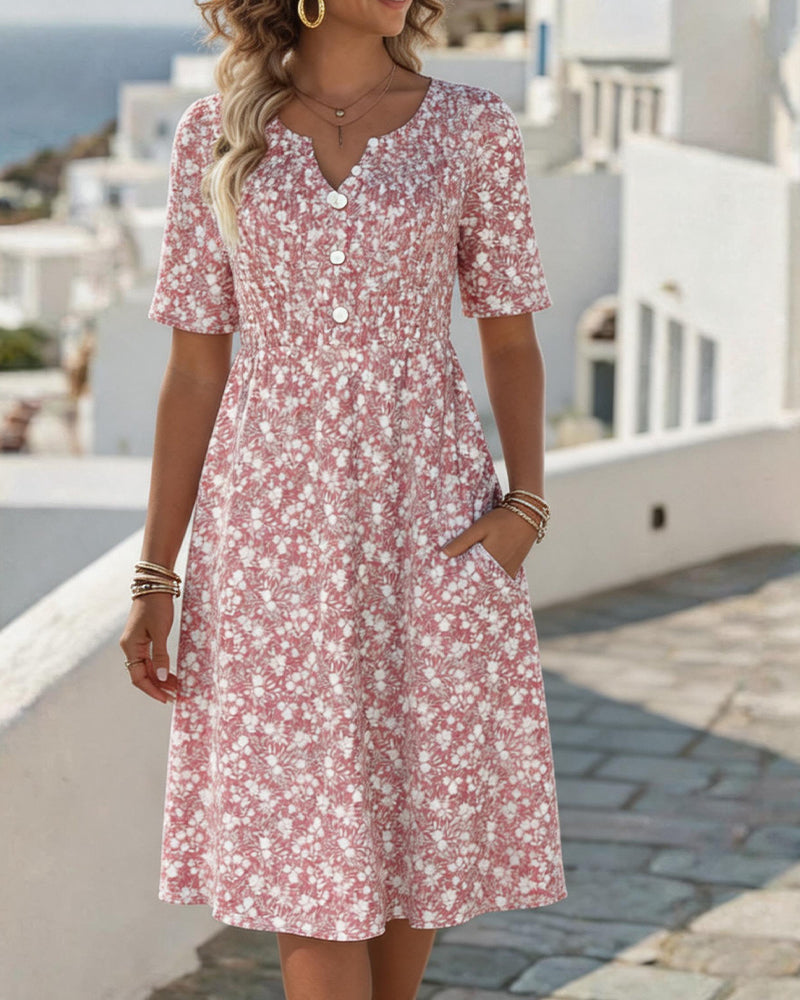 Carmen | Loose, lightweight floral midi dress