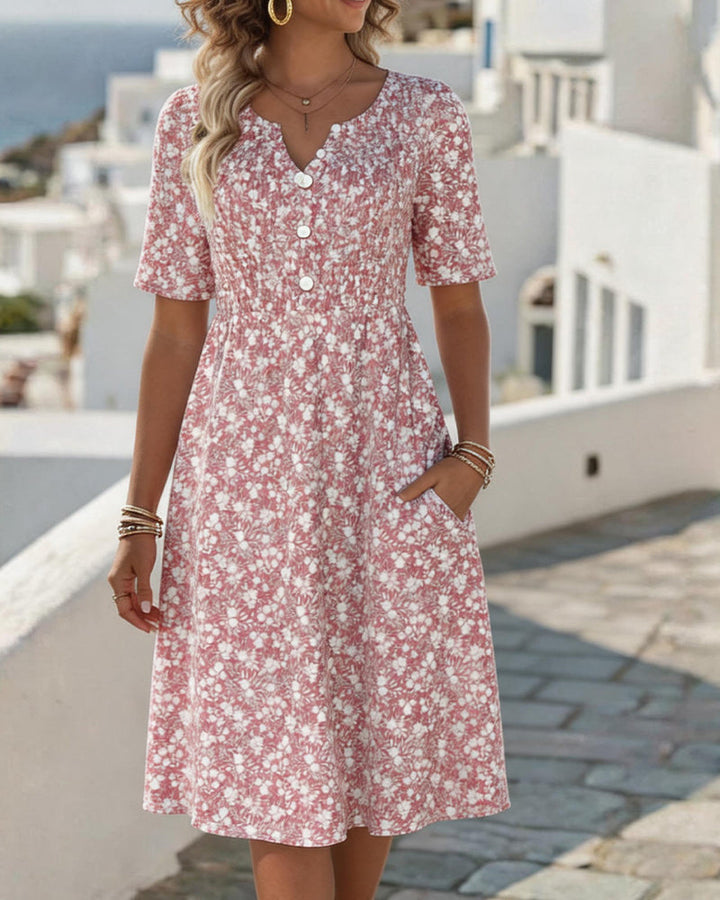 Carmen | Loose, lightweight floral midi dress