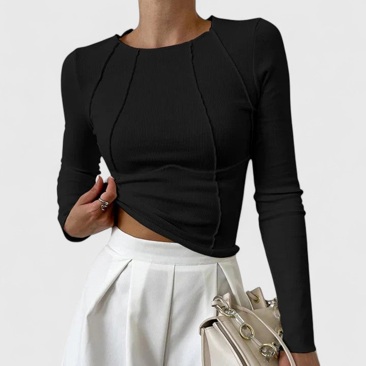 Marcella™ – Flattering Long Sleeve Top for Effortless Everyday Elegance