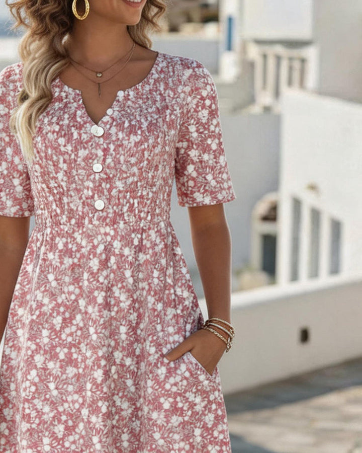 Carmen | Loose, lightweight floral midi dress