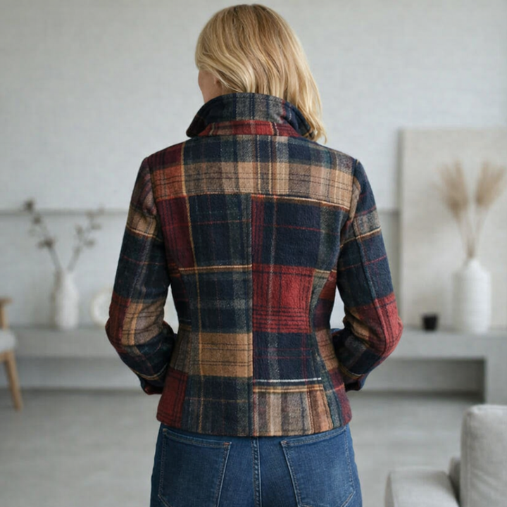 NATALIE – Plaid Mid-Season Coat