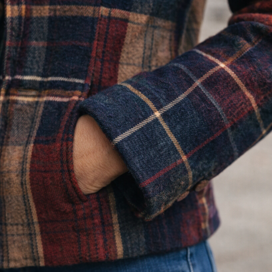 NATALIE – Plaid Mid-Season Coat