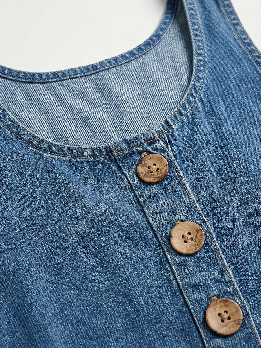 Sarah | Stylish Denim Jumpsuit With Pockets