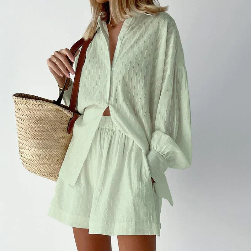 PAMELA – TEXTURED TWO-PIECE SUMMER SET